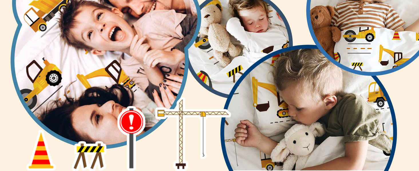 Комплект постільної білизни для дитячого ліжечка DJDEA 100x135 см - Динозаври, м'яка мікрофібра, 2 шт. (з наволочкою 40x60 см)