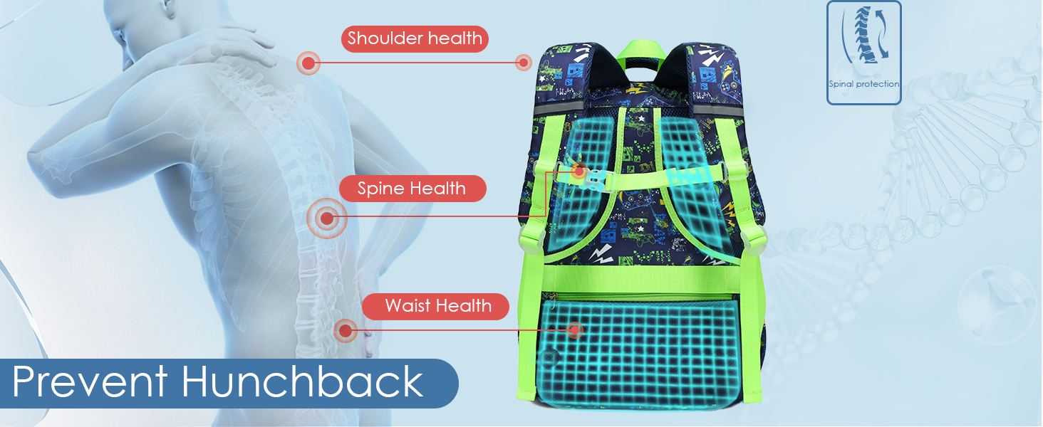 Набір шкільних рюкзаків Makukke для підлітків, геймерський дизайн, з ланч-боксом та пеналом