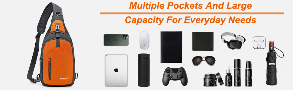 Чоловіча нагрудна сумка-рюкзак на плече, Crossbody Bag, для активного відпочинку, велоспорту, прогулянок з собакою (темно-зелений)