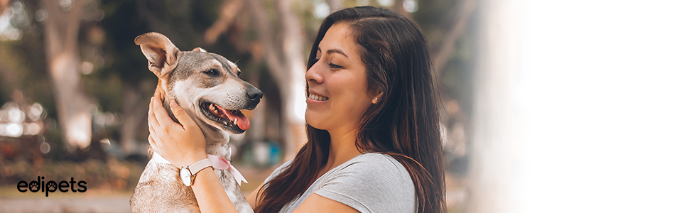 Hundeleine Edipets висувна, 5 м, нейлон, 360°, для собак малого, середнього та великого розміру (Чорний, M)