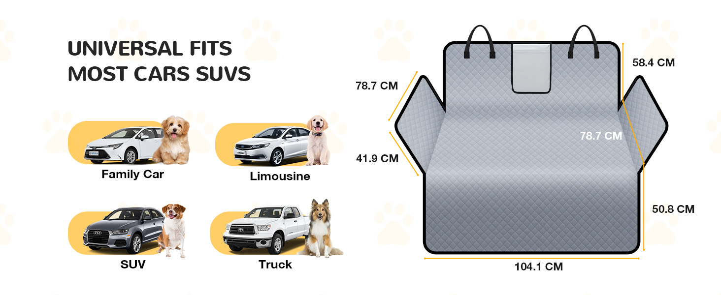Захист для багажника автомобіля для собак: водонепроникний та стійкий до подряпин килимок з захистом бокових панелей та краю багажника. Легкий у догляді та міцний. Сірий колір.