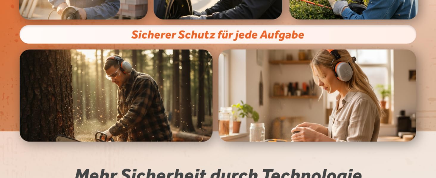 Schallwerk Work+ | Навушники шумозахисні для роботи та повсякденного використання (Помаранчевий)