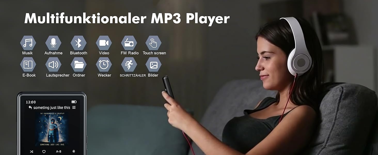 MP3-плеєр для дітей з Bluetooth 5.3, 64GB, 2.8