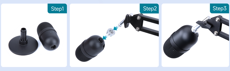 Кріплення для мікрофона YOUSHARES для Razer Seiren Mini та V3 Mini – професійний тримач з вітрозахистом, для геймінгу, стрімінгу та подкастингу (A_2),