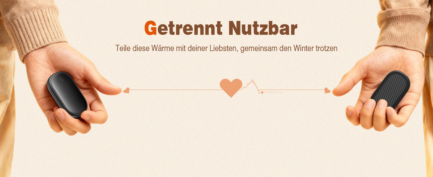 Електричні грілки для рук 2 шт. (5000mAh), компактні, швидкий нагрів, USB, для спорту, кемпінгу, туризму, чорні