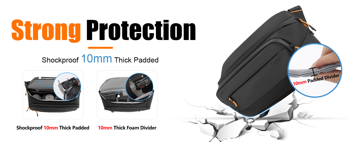 Чохол для камери Cwatcun: водостійкий, з кріпленням для штатива, для фотографів, чорний