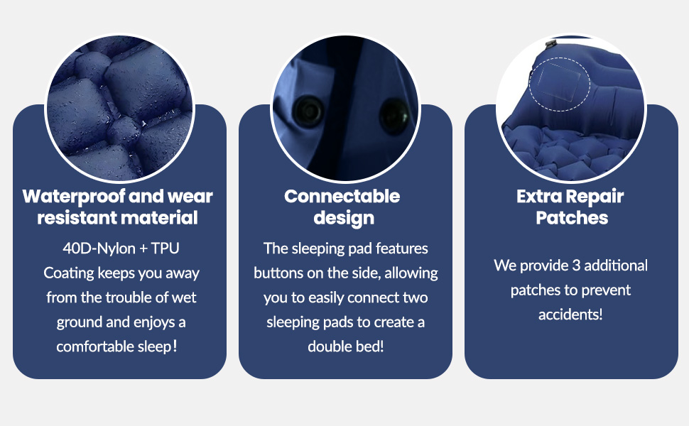 Саморозгортальний килимок Isomatte 8 см, Ultraleicht з подушкою та насосом для ніг, 198 x 68 см, портативний, компактний, для кемпінгу, подорожей, піших прогулянок