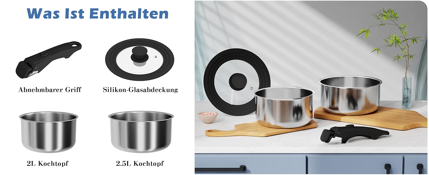 Сковорода з нержавіючої сталі Edelstahl 30 см з кришкою, індукційна, 18/10, для всіх типів плит, до 250°C, швидке нагрівання