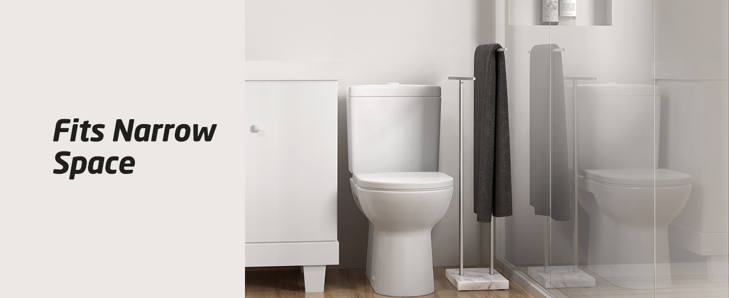 Підставка для рушників KES, стояча, з нержавіючої сталі, з мармуровою основою, 84 см, BTH217-2