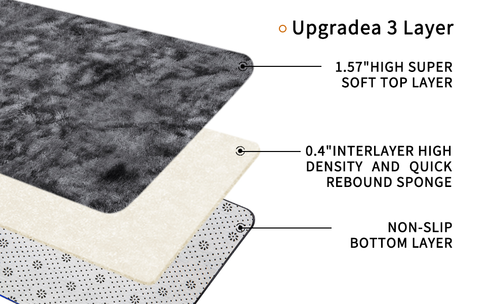 Теппих для вітальні Sour Lemon 160x230 см, сірий, для спальні, миючий, нековзний, великий, пухнастий, м'який, сучасний, килим для підлоги, килим-доріжка, сірий 160x230 см (Прямокутний)