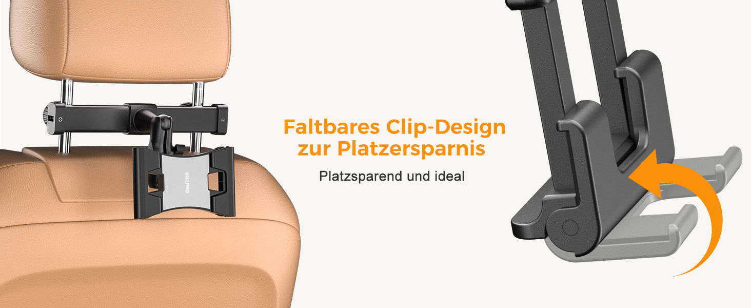 Тримач для планшета в авто OHLPRO: кріплення на підголівник, шарнірний кронштейн, сумісний з iPad, телефонами, Switch, Samsung (5-13 дюймів)