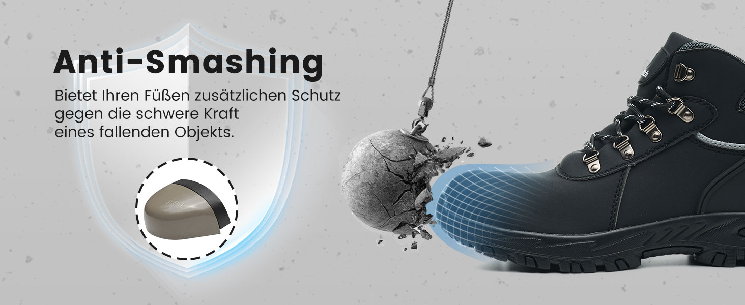 Черевики робочі зимові водонепроникні з металевим підсилювачем для жінок та чоловіків. Зимові робочі черевики, захисні черевики, антиковзаючі, чорно-червоні (39 EU)
