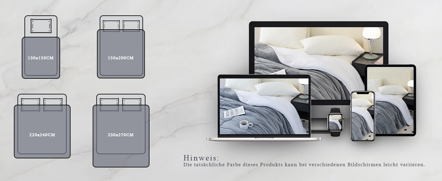 Плед CHOSHOME: теплий фланелевий плед з мікрофібри, Sherpa, двосторонній, 130x150 см