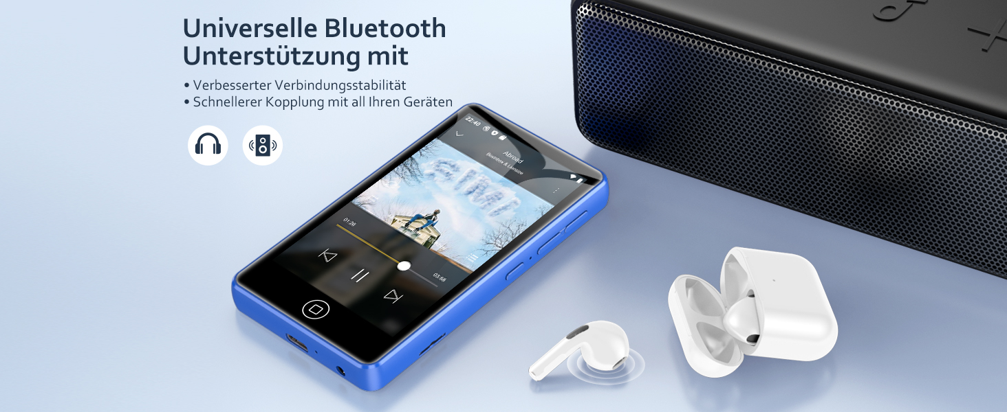 MP3 плеєр AGXOV з Bluetooth та WiFi, Android 4.02