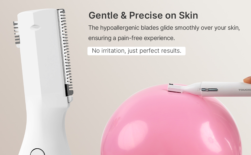 TOUCHBeauty AG-1658W: Професійний триммер для тіла та обличчя (білий) - для носа, брів, вух та обличчя