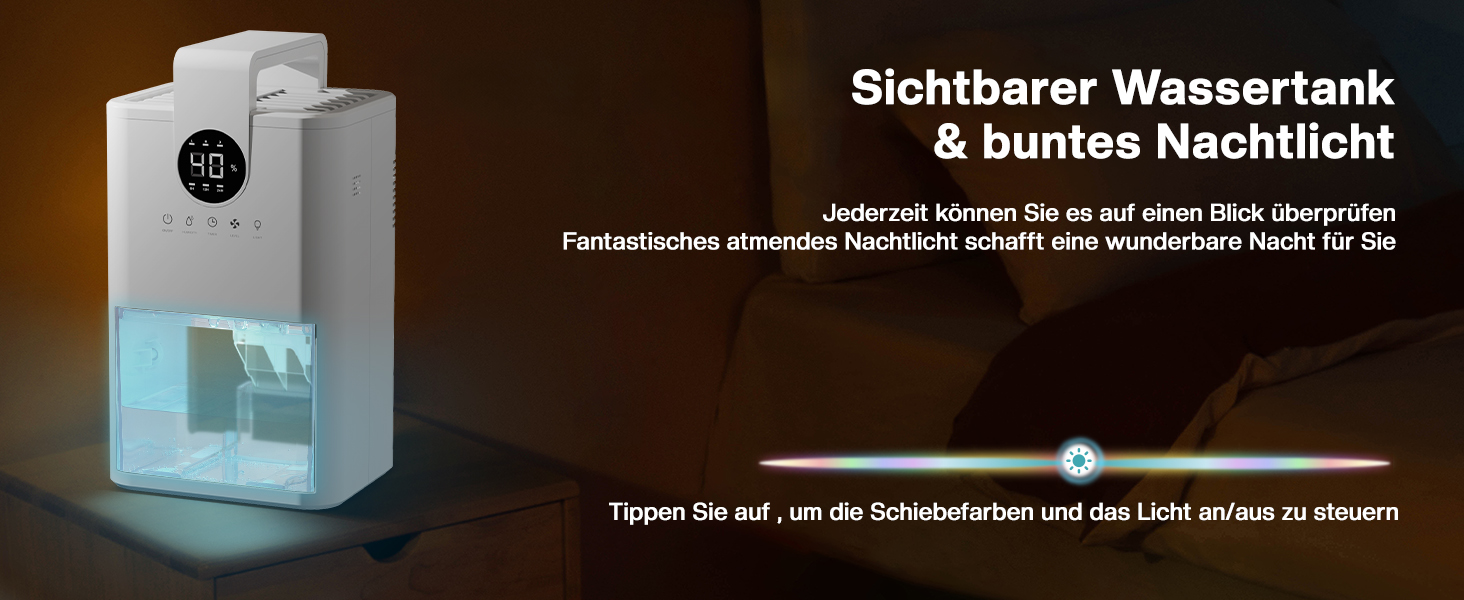 Електричний осушувач повітря Airelax 1000 мл з автовимкненням, тихий, для підвалу, спальні, ванної кімнати