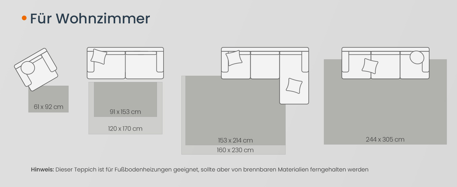 Килим SONGMICS HOME Vintage, 120x170 см, для вітальні, спальні, кухні, коридору, їдальні, сірий (TAR032G01)