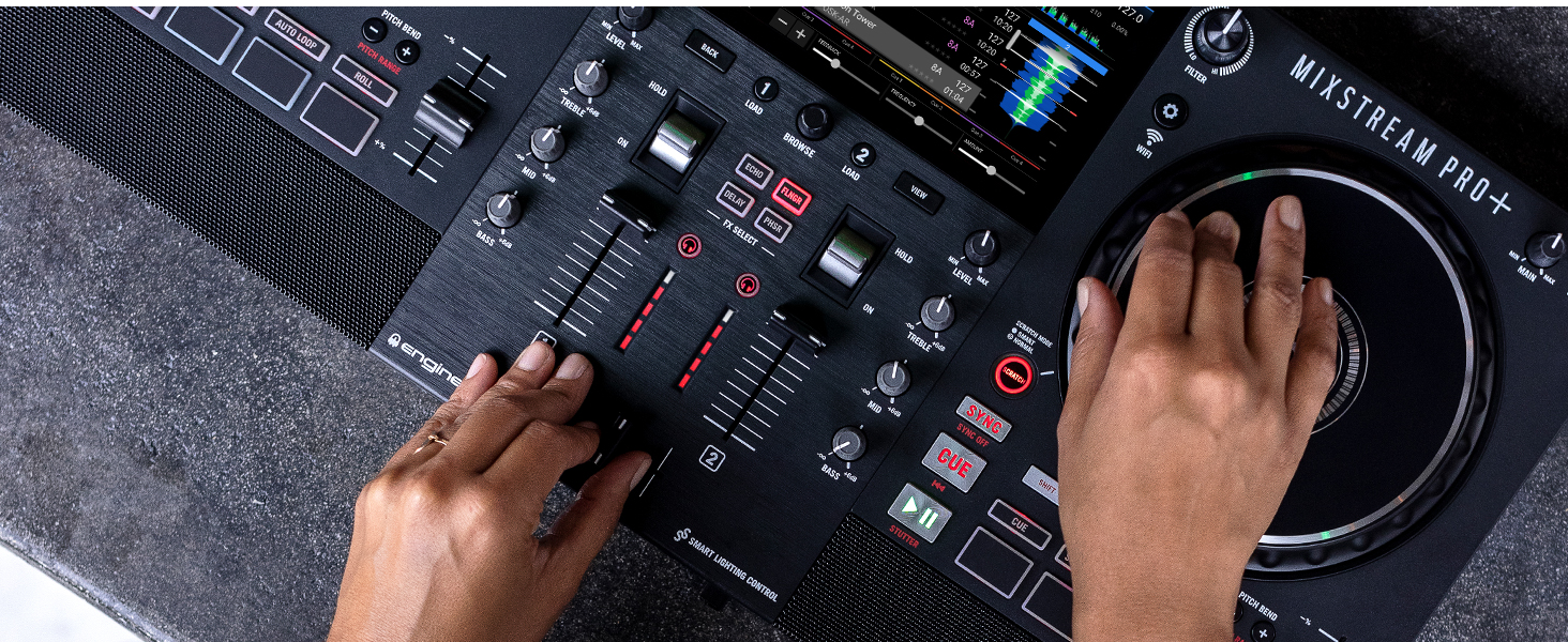 DJ-контролер Numark Mixstream Pro+ з розділенням STEM, 2 деки, Wi-Fi, 7