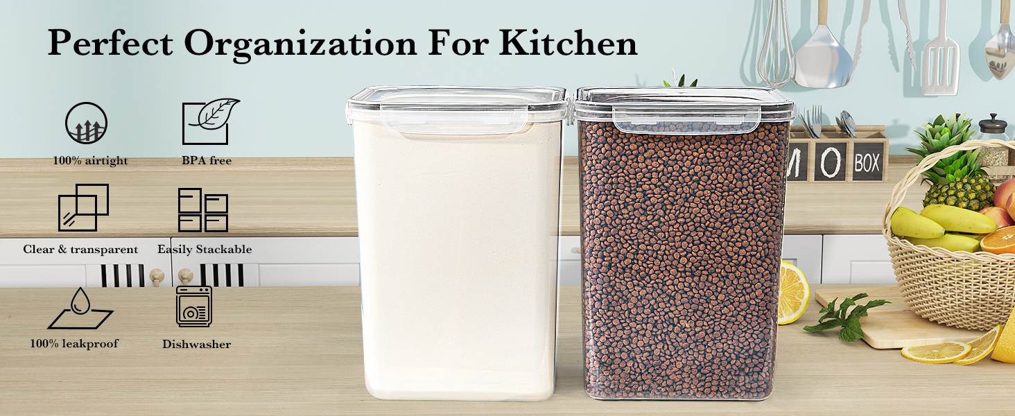 Набір контейнерів для зберігання GoMaihe 2.5л*6 шт. + 9.5л*2 шт. - Контейнери для продуктів, герметичні, пластикові, для кухні