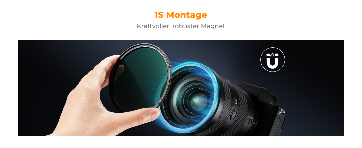 Набір магнітних фільтрів K&F Concept 82mm: MCUV, CPL, ND1000 з адаптером та сумкою (Nano-Xcel)