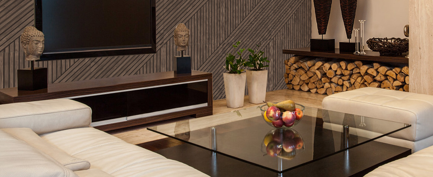 Акустичні панелі JBER, самоклеючі звукопоглинаючі стінові панелі для офісу, студії та дому, 6 шт, 180 x 120 см, колір темний горіх