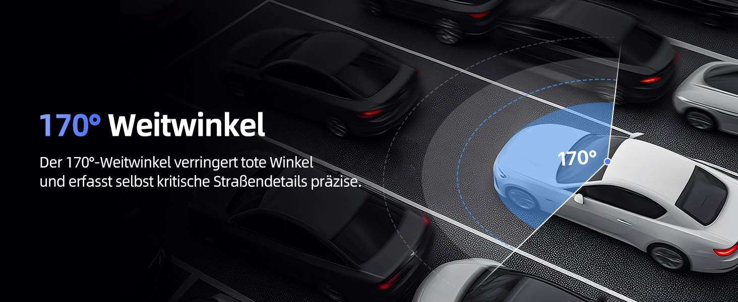 Dashcam CIEVIE C200: 4K, IPS 1.5', WiFi 5G, 64GB, 360° обертання, WDR, Нічне бачення, Паркування 24/7, G-сенсор, Loop, 170°