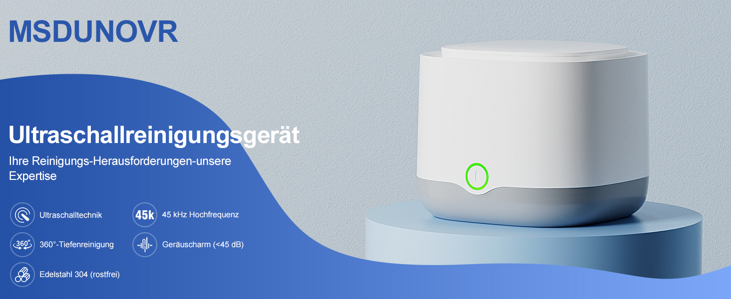 Ультразвуковий очищувач для зубних кап, брекетів та ювелірних виробів UV 45000Hz 24W - Dental Pod