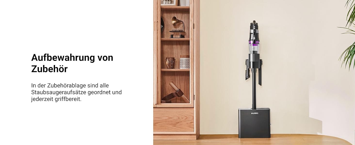 Пилгопоглинач Eureka Stylus Elite з док-станцією, 24000 Па, автоматичним випорожненням, мішком 3л, 60 хв роботи, антизаплутана щітка, LED-фара, знімна батарея