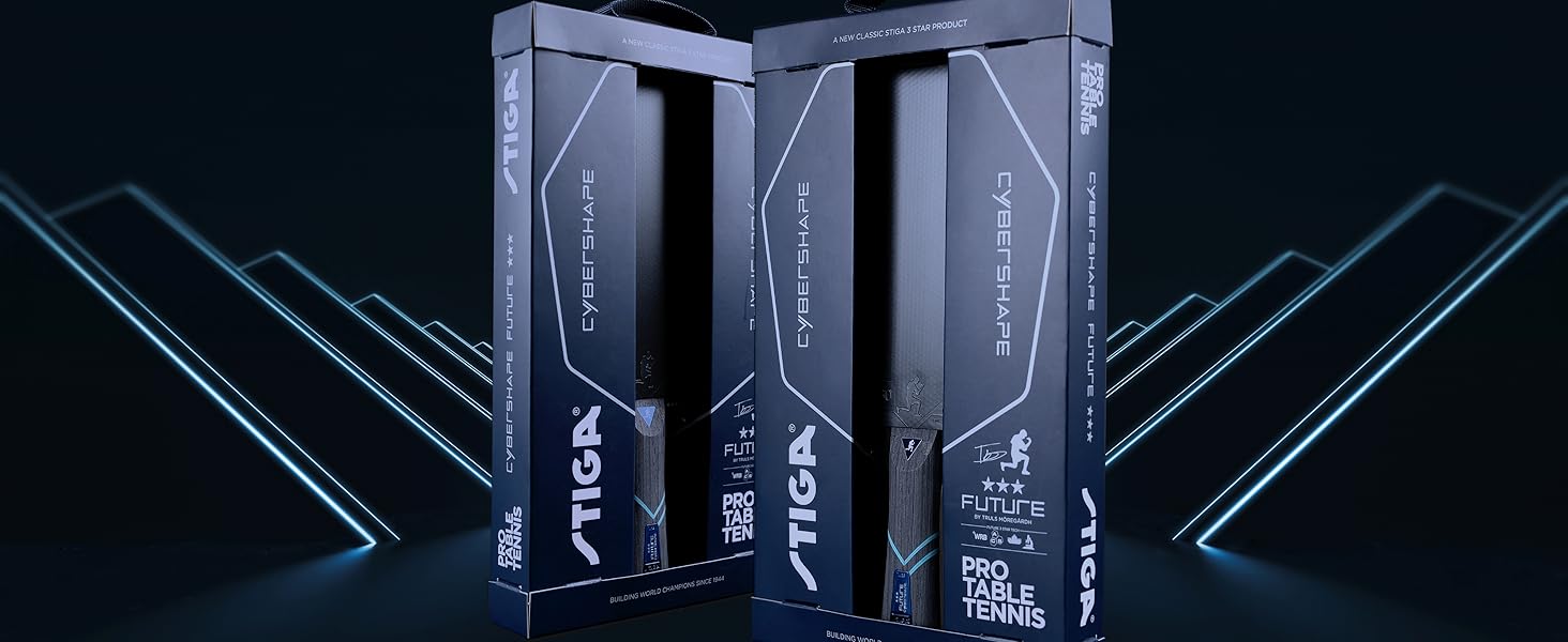 STIGA Cybershape Future Table Tennis Racket - Truls Möregårdh Approved, 3-Star, Hexagonal Shape for Rising Players