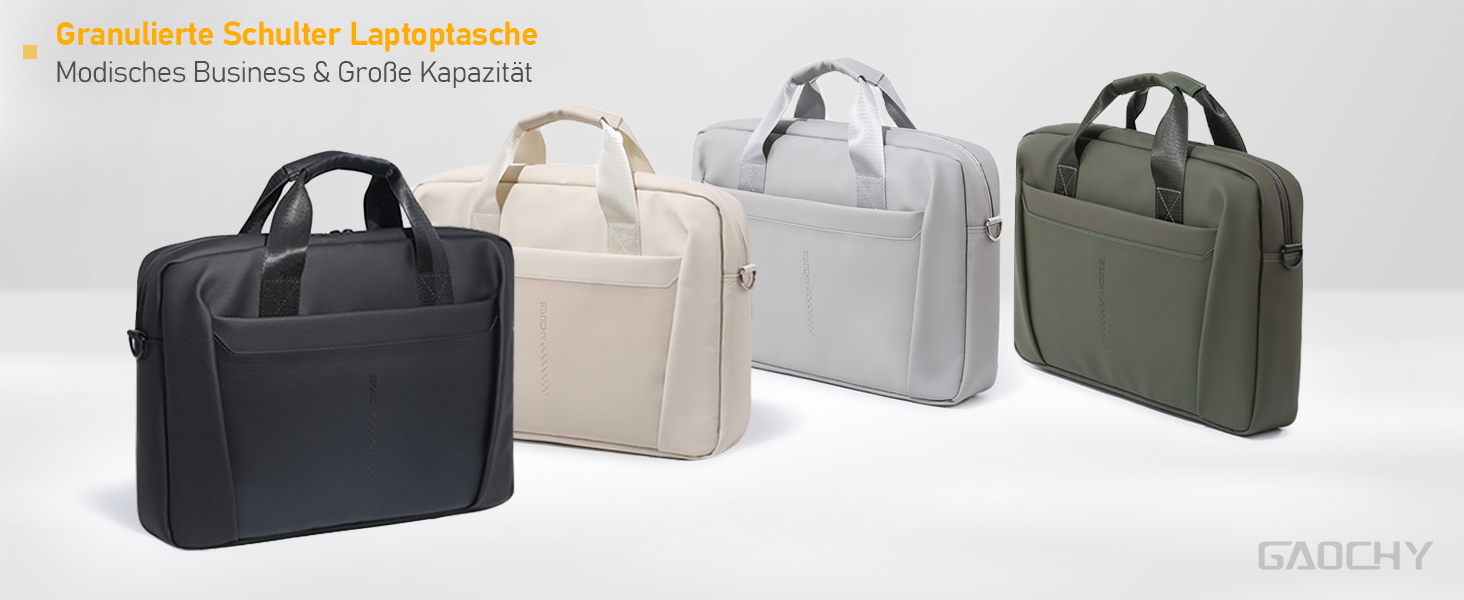 Сумка для ноутбука 15-16 дюймів GAOCHY, сумісна з MacBook Pro 16, Air 15, Aspire 15,6, Vivobook 16/15, Inspiron 15, месенджер із плечовим ременем, сірий шовк