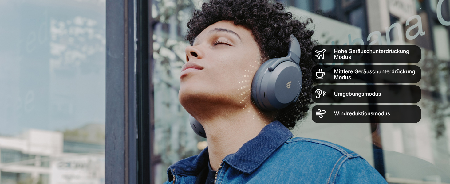 Edifier WH700NB Pro: Бездротові навушники з активним шумозаглушенням (-43dB), Hi-Res Audio, Bluetooth V5.4, AI-дзвінки, швидка зарядка, складні - Чорний