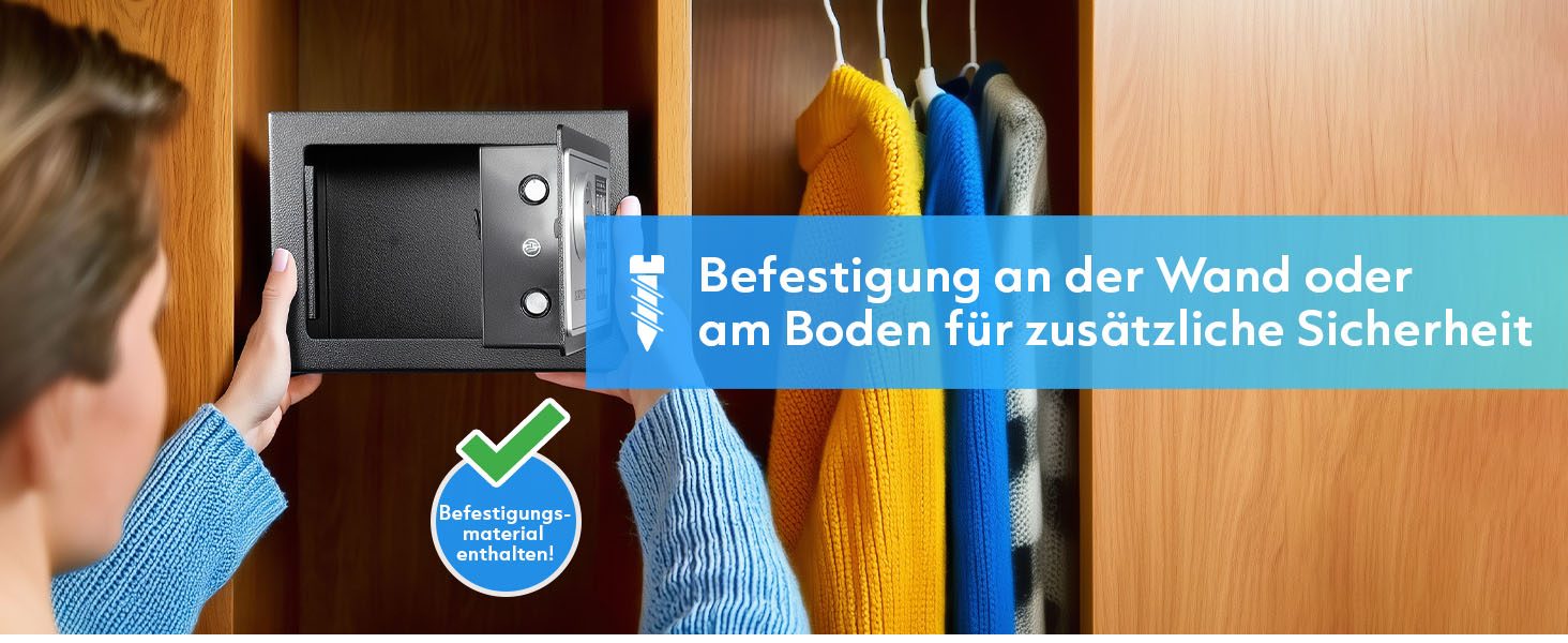 Сталевий сейф Silvergear® Tresor для дому з електронним замком та кодовою панеллю | Сейф для ключів та грошей з 2 ключами