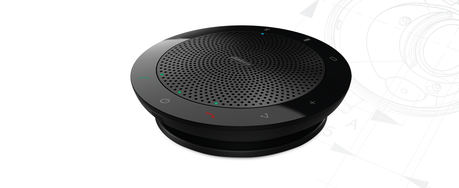 Jabra Speak 510: Портативна Bluetooth колонка для конференцій, чорна. Підключення до ноутбука, смартфона, планшета через USB