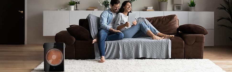 Теплова гармата Cecotec ReadyWarm 2070 Max Force, 2000 Вт, 3 режими роботи (охолодження/тепло/жар), вертикальна, чорна