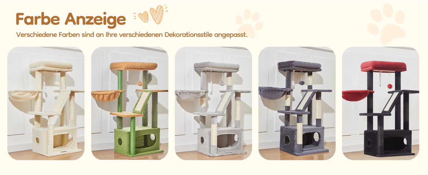 Котячий будиночок Taoqimiao з когтеточкою, 98 см, сірий. Когтеточка для котів, кігтеточка-дерево з будиночком, кошиком, 4 когтеточками та іграшками. MS029SW