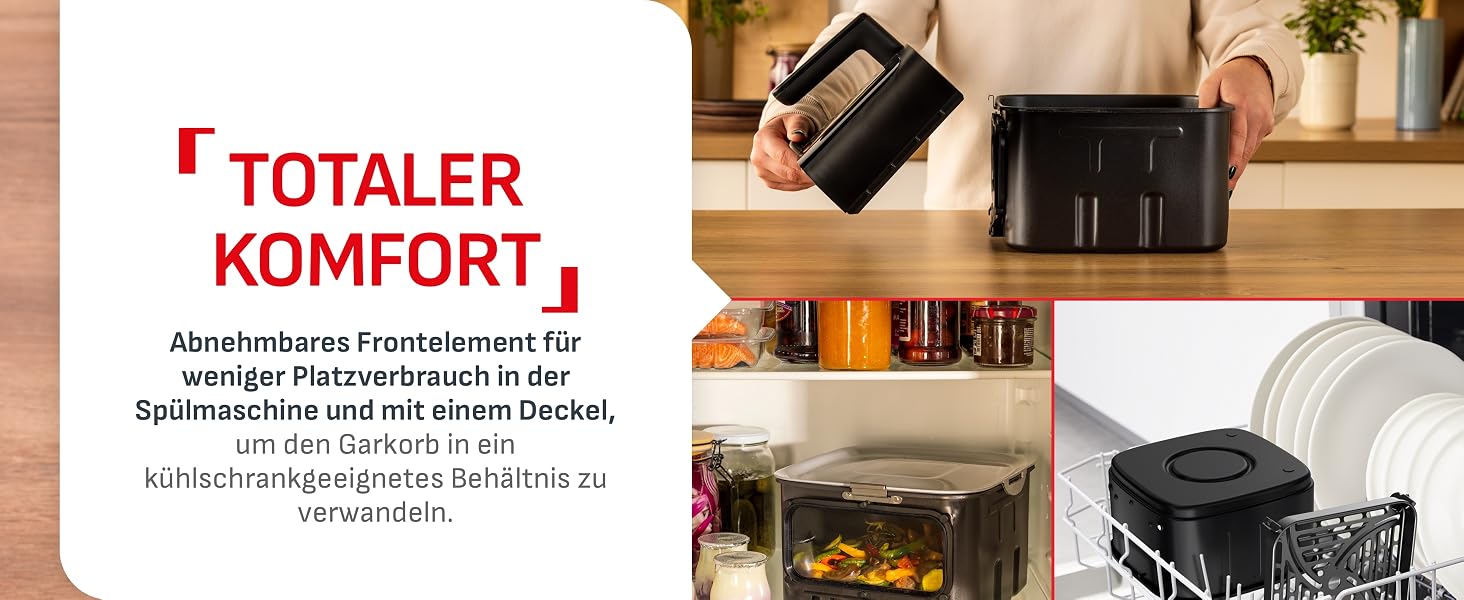 Фритюрниця Tefal Easy Fry Silence 7л з оглядовим вікном, біла (EY8421E0) - аерофритюрниця з тихим режимом, 10 програм, до 8 порцій