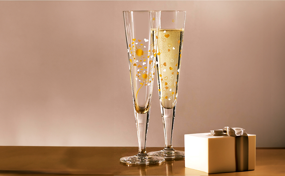Кельхі для шампанського RITZENHOFF Goldnacht, 200 мл, набір 2 шт, з справжнім золотом, Made in Germany