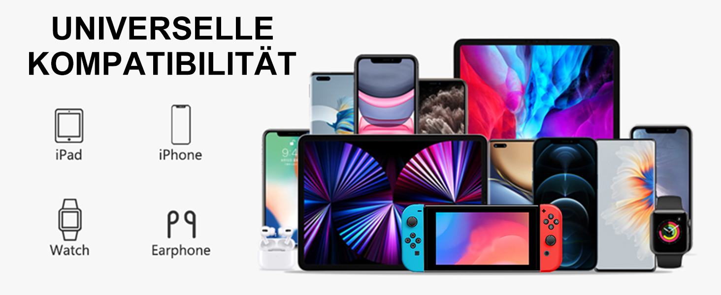 Багатопортова USB зарядка POANES 25W - зарядний станція на 4 порти для iPhone, Samsung, LG, Huawei та інших пристроїв (чорний)
