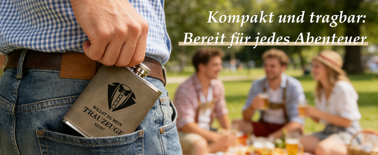 Персоналізований набір фляг 8oz з гравіюванням – фляга з нержавіючої сталі, 4 склянки, воронка та подарункова коробка для дружби, подарунок на весілля для чоловіків та жінок, сірий колір