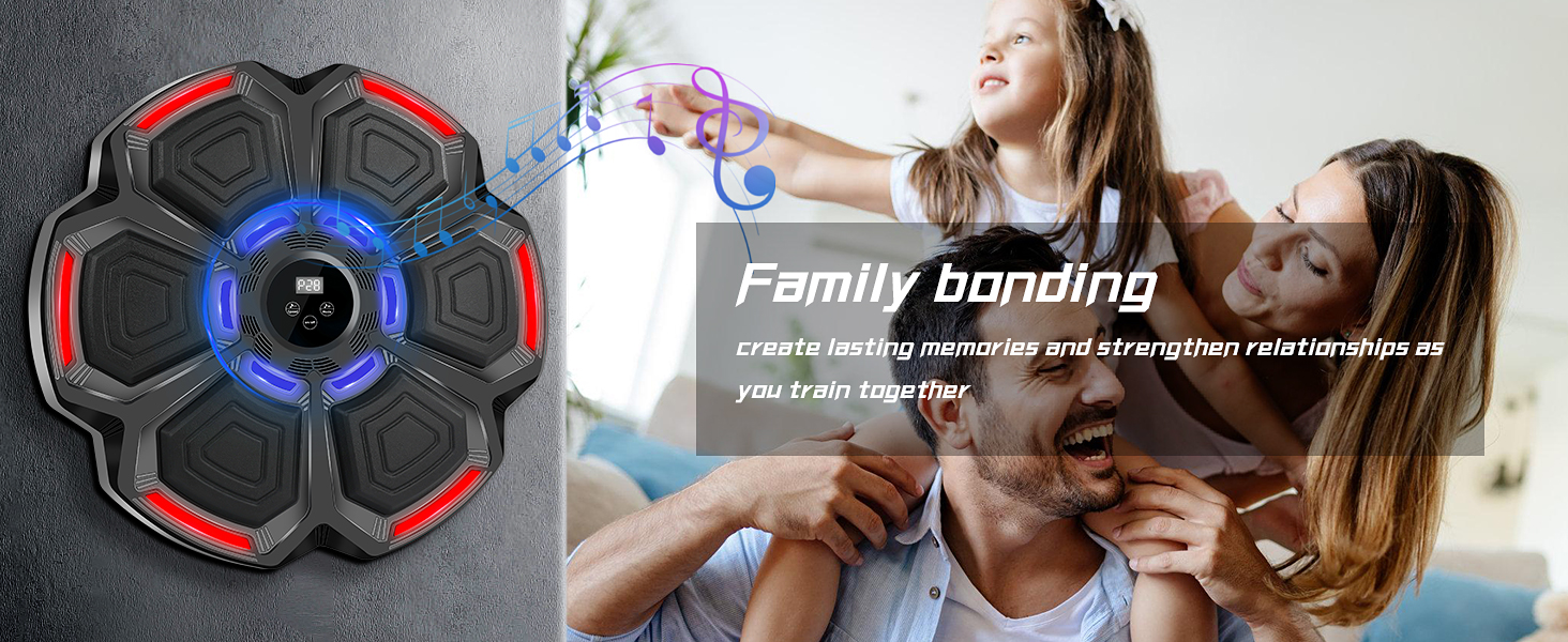 Музична боксерська машина JUOIFIP для дітей та дорослих, Bluetooth бокс-автомат з рукавичками, електронна боксерська машина для дому, фітнес-тренування в приміщенні (Стиль 2)