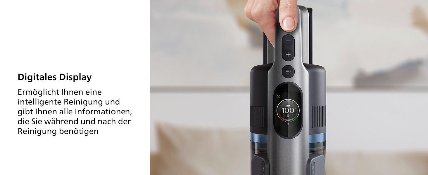 Вертикальний пилосос для вологого та сухого прибирання PHILIPS AquaTrio 9000 серії, чорний, час роботи 45 хв
