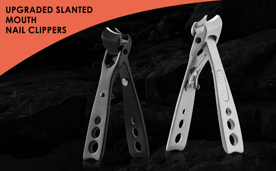 Набір кусачок для нігтів BEZOX (3 шт.) з нержавіючої сталі. Кусачки для товстих нігтів, манікюр, педикюр. Пряма, вигнута, скошена клинки. Підходить для нігтів рук та ніг. Чорний колір.