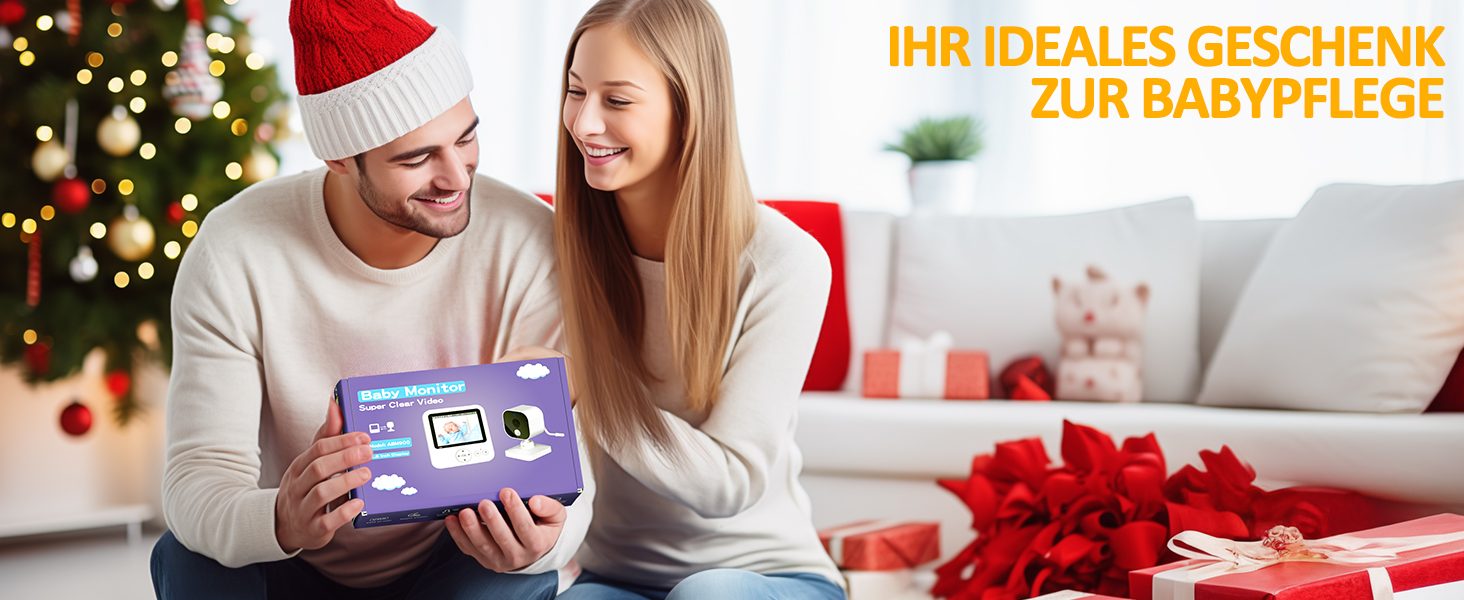 Дитячий відеоняня OBVHNUA з камерою 720p IPS, 2.8' екраном, акумулятором 2000mAh, цифровим зумом, функцією VOX, двостороннім аудіо, нічним баченням, контролем температури та колисковою