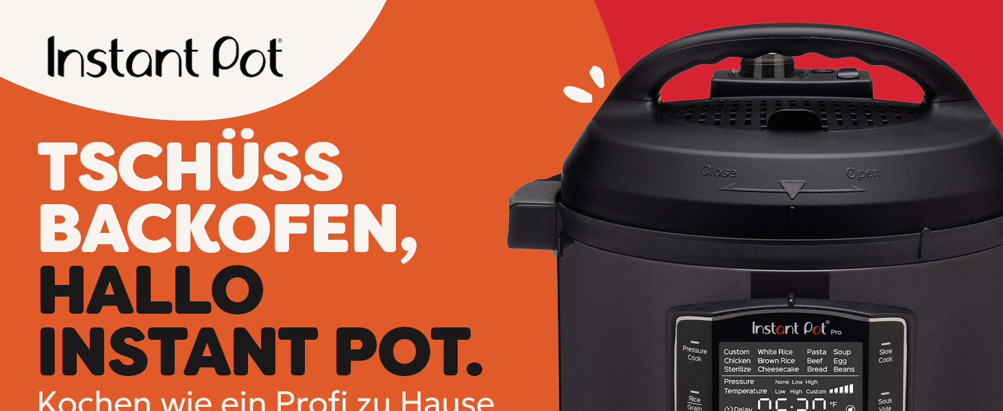 Instant Pot Pro 10-в-1: мультиварка-скороварка, 1200 Вт, 5.7 л, чорна нержавіюча сталь. 10 функцій: скороварка, плита, рисоварка, пароварка, йогуртниця, Sous Vide.