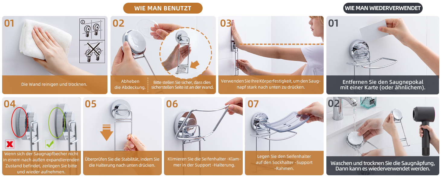 Хромована мильниця з піддоном для води, настінна, без свердління, для ванної кімнати та кухні (5 кг)