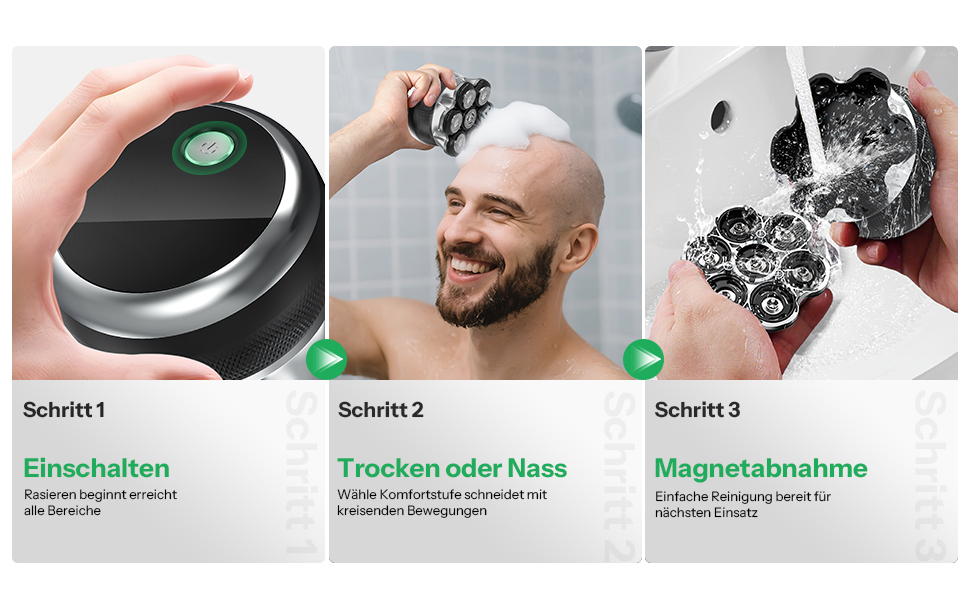 Електричний гостроювач для голикової голови Yeerain 7D, чорний, з LED-дисплеєм та 2 швидкостями