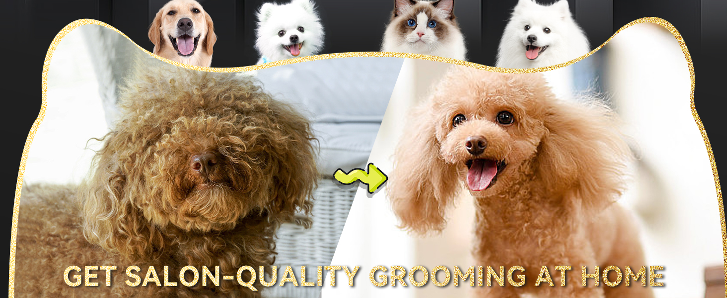 Набір професійних ножиць Nobleza для грумінгу собак та котів, 6 в 1, з нержавіючої сталі 4CR, з гребінцем для догляду за шерстю