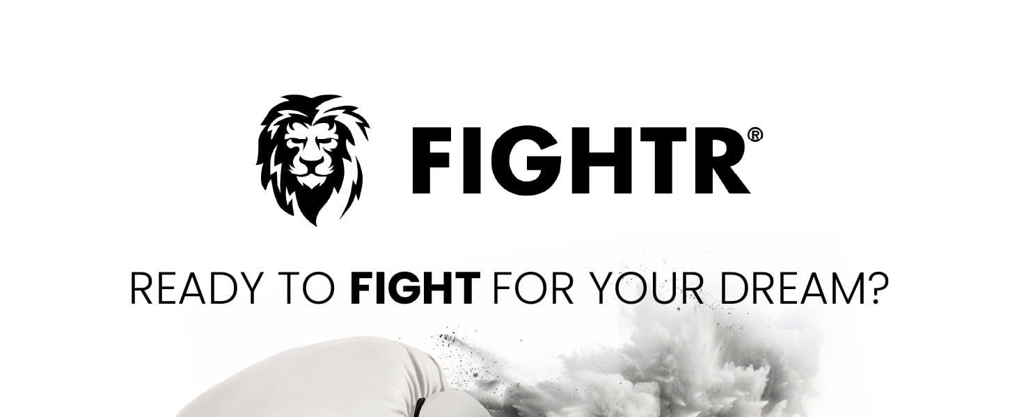 Боксерські рукавички FIGHTR®: Максимальний захист та стабільність | Для боксу, MMA, муай-тай та кікбоксингу | Розміри 8-16 oz, з чохлом (14 oz, білий/чорний)