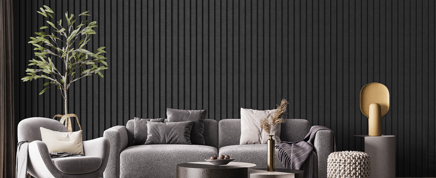 Акустичні панелі TONOR самоклеючі для звукоізоляції, шумопоглинаючі панелі для студії, офісу та дому, 120x60x1.8 см, чорний колір, 4 шт.