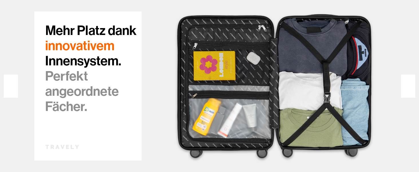 Набір валіз Travely з полікарбонату (77см, 67см, ручна поклажа) з TSA замком та плавними колесами